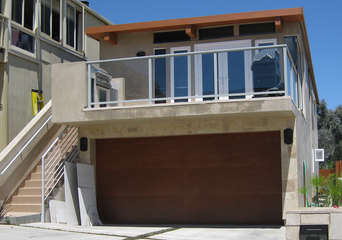 Stucco Garage & Glass Deck Remodel